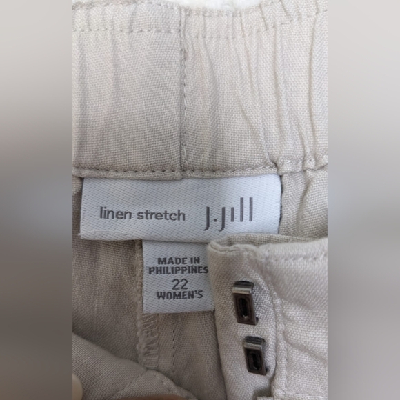 J Jill linen stretch straight wide leg pants Women's Size 22 - Picture 3 of 6